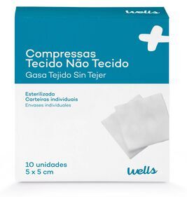 Wells Compressas Tecido Não Tecido 5x5 cm 10 un