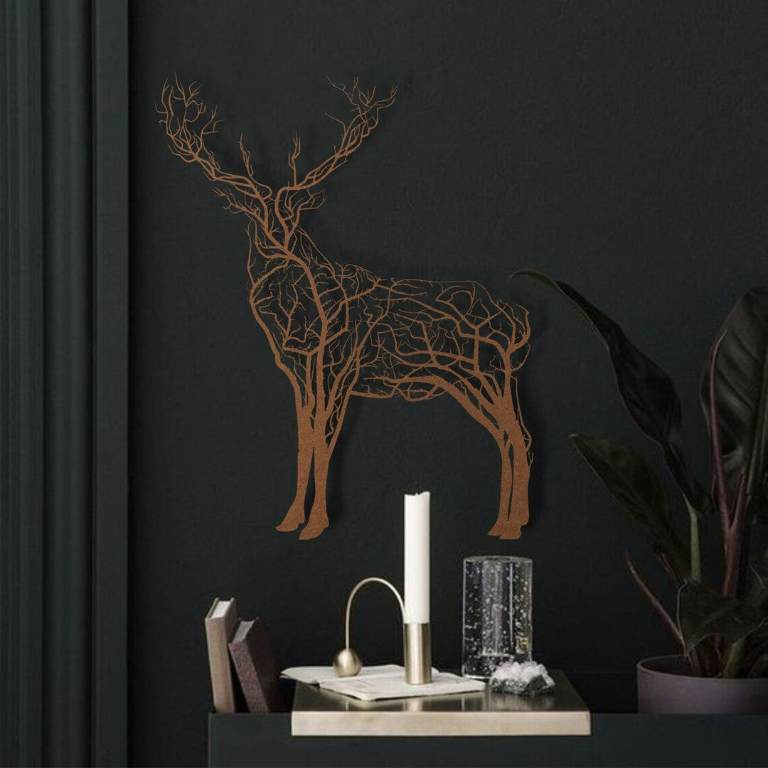 Union Rustic Rustic Wall Decor on Metal Copper 80cm H x 100cm W x 2cm D