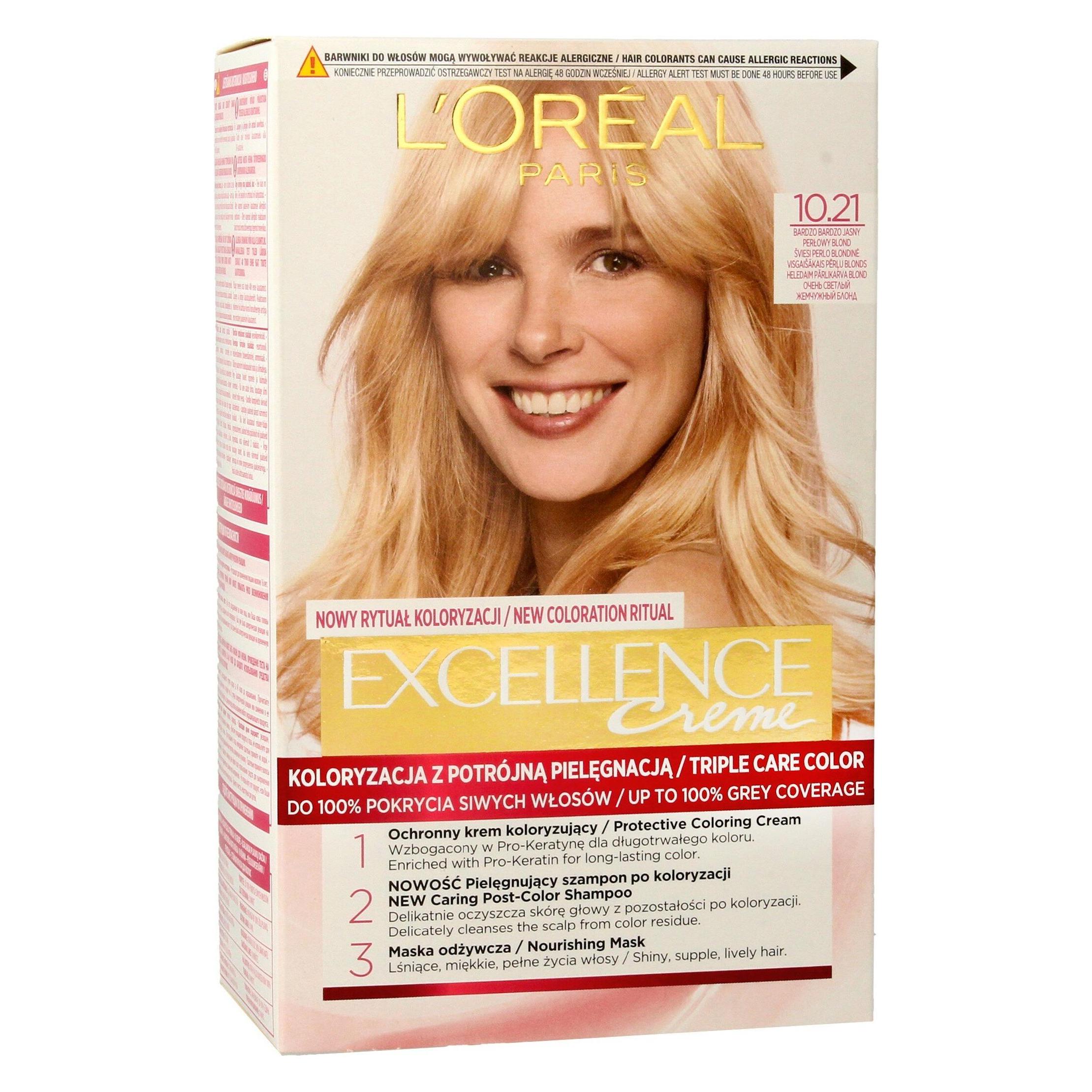 L'Oréal Paris Loreal Excellence Creme Farbe Creme 10.21 sehr helles Perlblond (10.21 Sehr Helles Perlblond) (24706358)