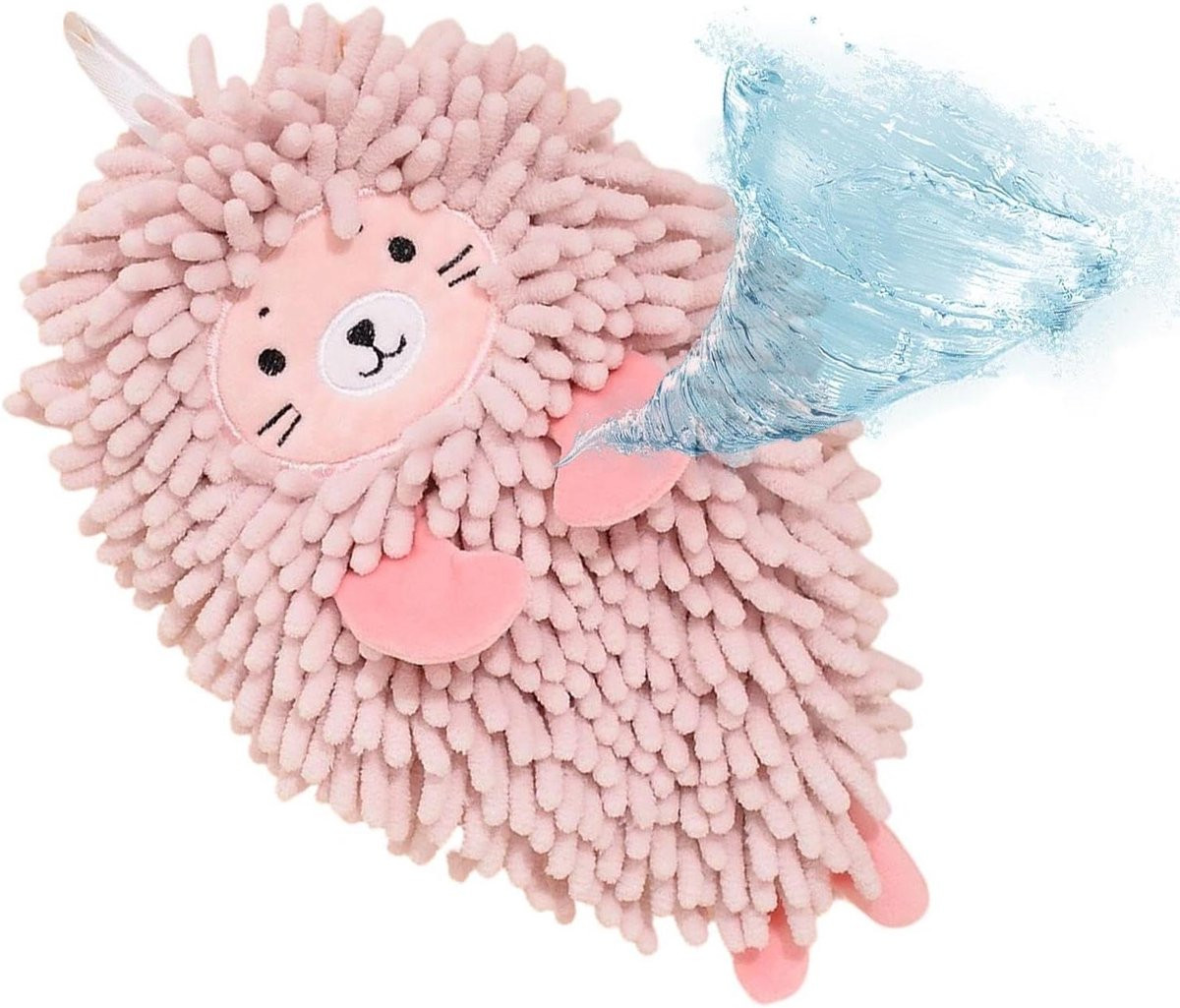 Sneldrogende Chenille Gastendoekjes voor Badkamer en Keuken - Roze - 27 x 20 cm