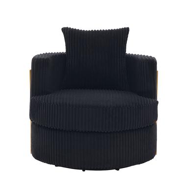 MODFU Freizeitstuhl Cord Schwarz, 360° drehbar mit Stauraum