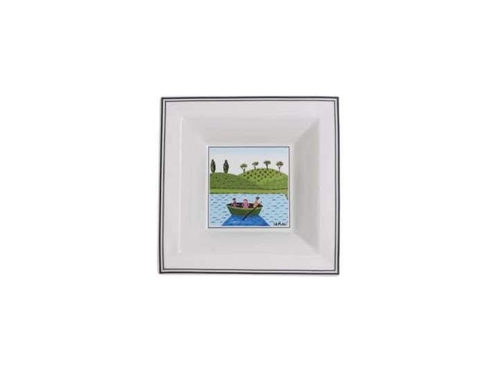 Villeroy und Boch Design Naif Gifts quadratische Schale, Premium Porzellan, 14 x 14cm