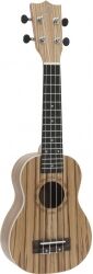 Dimavery UK-400 Ukulele, soprano, "Zebrawood TILBUD NU