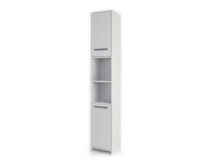 Vicco Badschrank Kiko Weiß 30 x 190 cm, Holzwerkstoff, Rechteckig, 30x190x30 cm, Badezimmer, Badezimmerschränke, Hochschränke