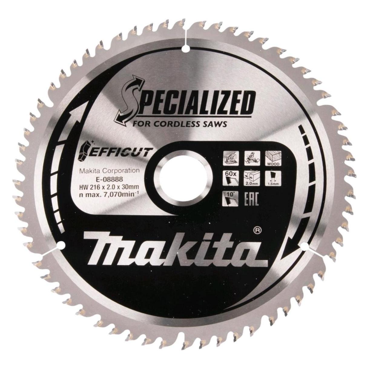 Makita E-08888 TCT-Säge 216X30X2.0MM, Z-60 EFFICUT (E-08888)