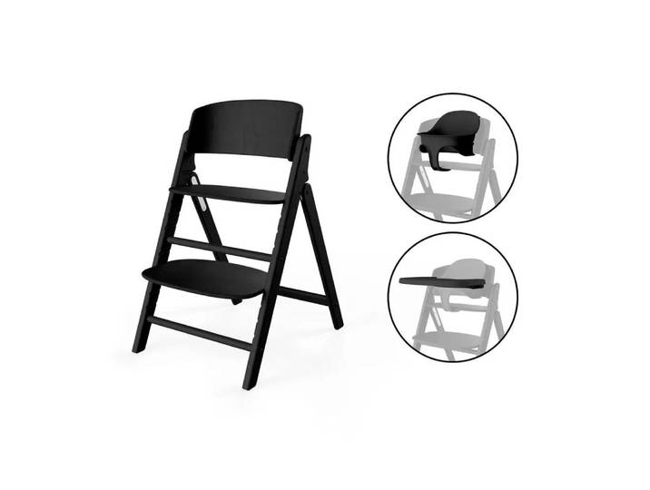 Columbus Hochstuhl Hochstuhl CLICK&FOLD 3in1 Stunning Black, black