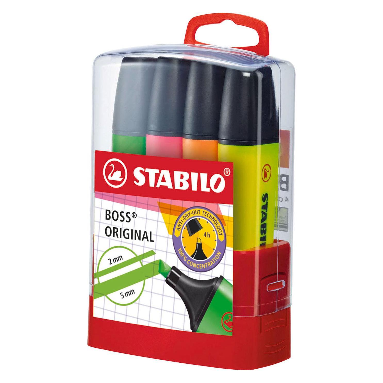 Stabilo BOSS Original BOSSparade Textmarker in Plastikbox - 4-teilig. (4x) (70632934)