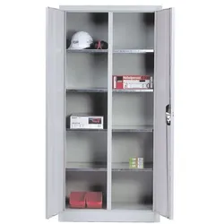 CP Stahlschrank mit Flügeltüren 120 x 195 cm grau, 120x195x50 cm