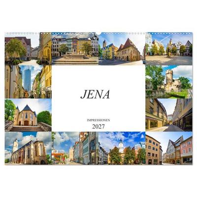 Jena Impressionen (Wandkalender 2027 DIN A2 quer), CALVENDO Monatskalender