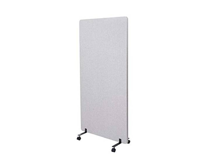 Mendler Akustik-Trennwand HWC-G77 Stoff/Textil - 167x80cm grau