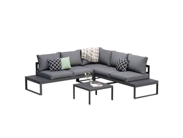 Lounge CAMILA anthrazit/schwarz