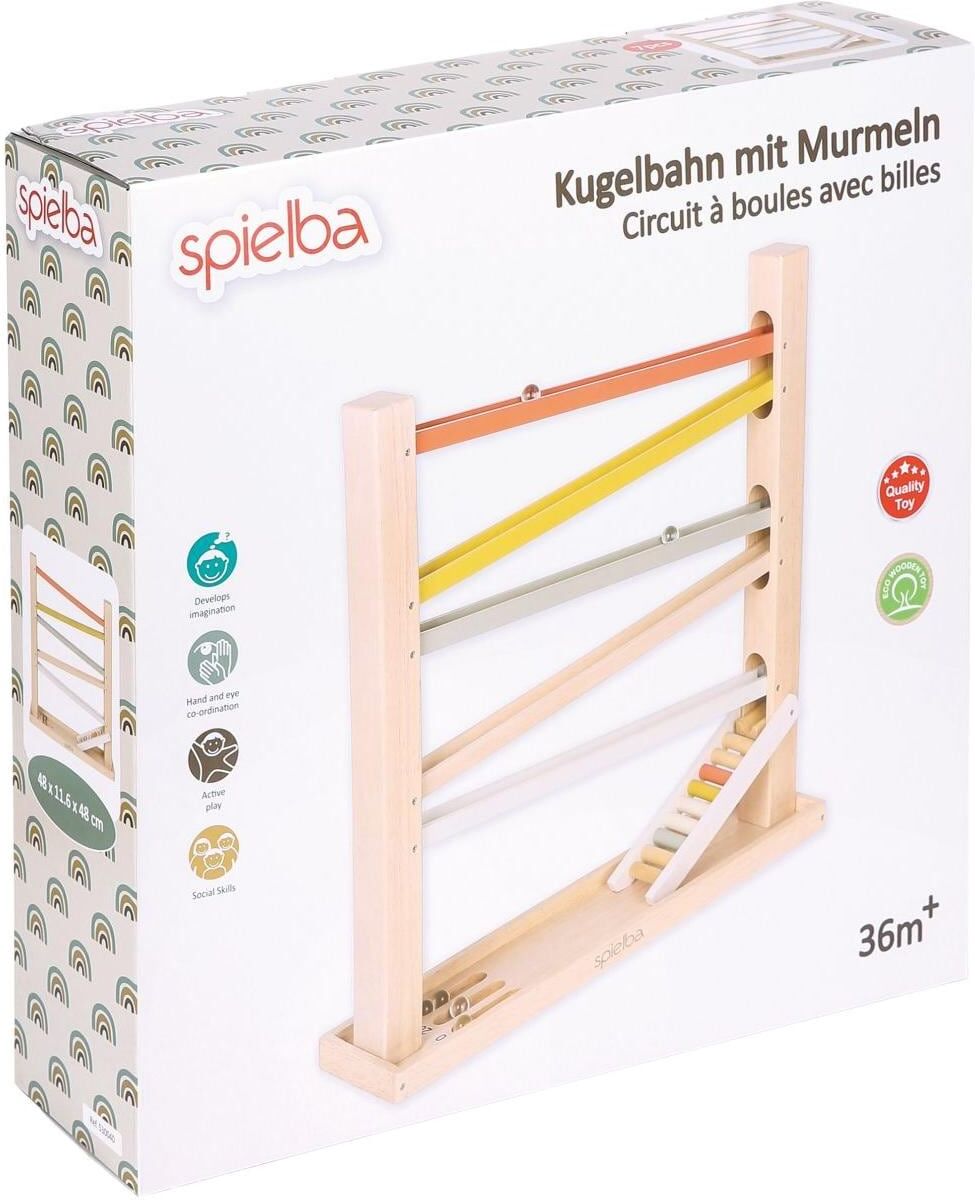 Kugelbahn SPIELBA "Kugelbahn mit Murmeln", Kinder, bunt (frz:), Kugelbahnen Kugelbahn frz: Einheitsgröße