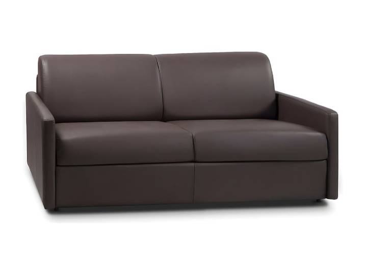 Canapé convertible simili 3 places marron}