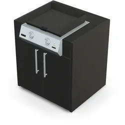 Brabura KC 80 Plancha Körper - Nero Zimbabwe / Anthrazit / Silberner Griff