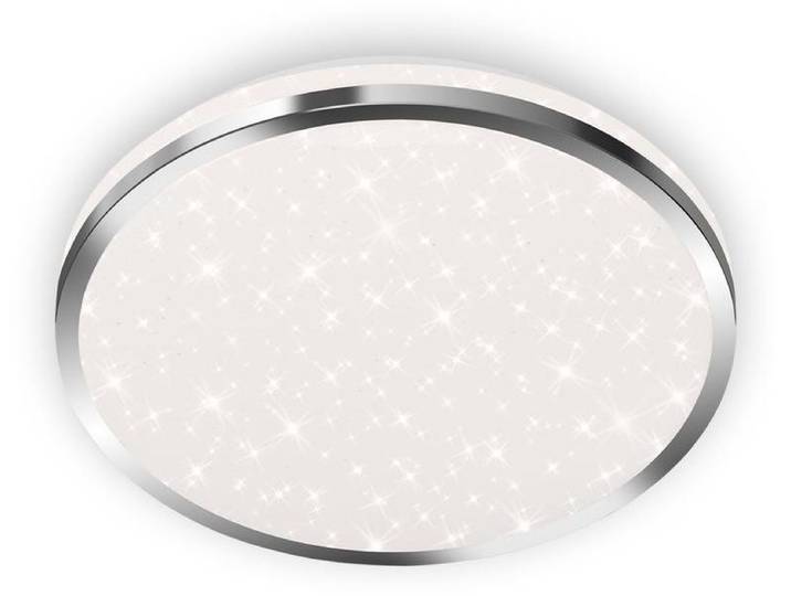 Lampe LED pour salle de bain BRILONER LEUCHTEN ACORUS\, 12 W\, 1200 lm\, IP44\, chrome\, plastique\, Ø 28 cm
