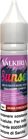 Valkiria Sunset Xtreme Aroma Mini Shot 10ml Frutti Rossi Pesca Uva Ghiaccio