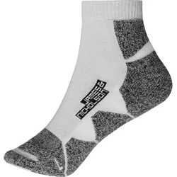 James & Nicholson Herren Sport Sneaker Socken JN214 white/white 45-47