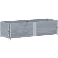 Helloshop26 - Hochbeet für Pflanzen Blumen Terrasse Garten 150 x 50 cm massives graues Kiefernholz 02_0037434