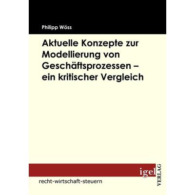Aktuelle Konzepte zur Modellierung von Geschäftsprozessen - ein kritischer Vergleich, Taschenbuch von Philipp Wöss, Igel Verlag Literatur &