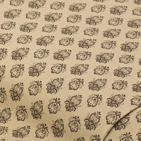 Baumwoll-Trachtenstoff "Mini-Ornamente", beige-color