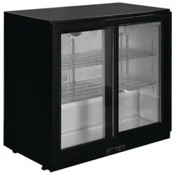 Hintere Bar mit zwei Schiebetüren Polar G-Serie schwarz 198L
