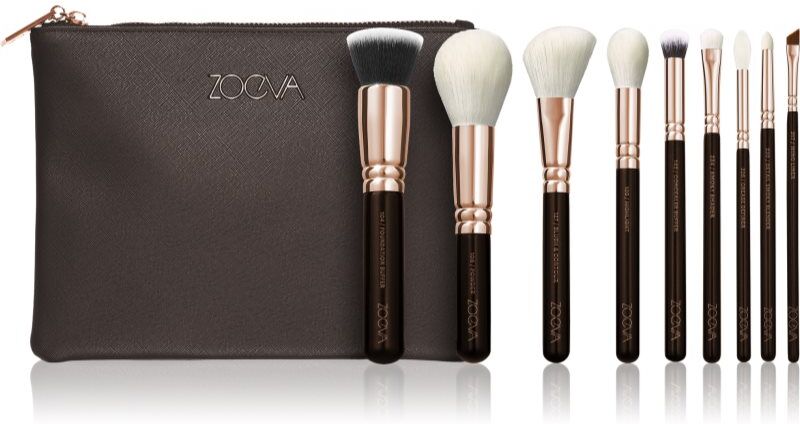 ZOEVA The Complete Brush Set Rose Golden Edition Kit de pinceaux avec pochette