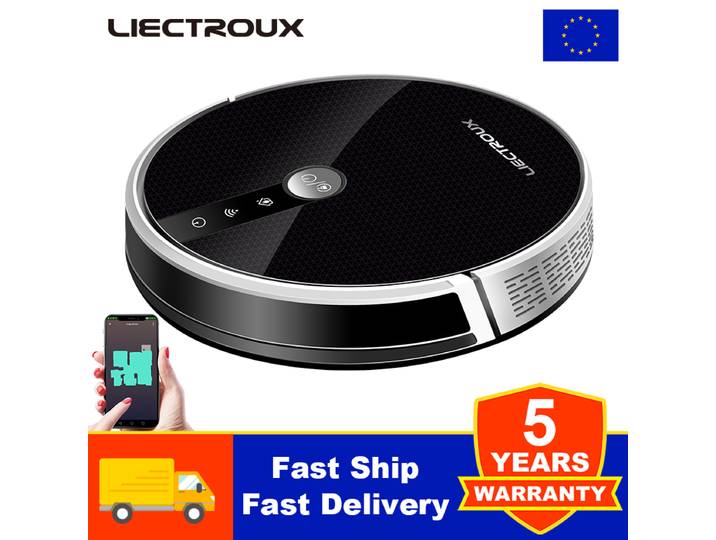 Aspirateur robot LIECTROUX C30B, itinéraire cartographique AI, partition super intelligente, avec mémoire,app WiFi,aspiration 6000Pa,nettoyage humide intelligent, désinfection, fonctionne avec Alexa