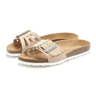 Pantolette ELBSAND "Sandale, Mule, offener Schuh, Sommerschuhe, Lederpantolette", Damen, Gr. 40, beige, Obermaterial: 100% Rindsleder. Decksohle: 100% Rindsleder. Laufsohle: 100% Synthetik, unifarben, Schuhe Pantolette, aus Leder mit weichem...