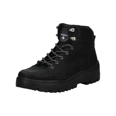 Schnürstiefelette NAPAPIJRI "Napapijri Stiefelette Lederimitat", Herren, Gr. 42, schwarz, Lederimitat, Schuhe Schnürstiefelette