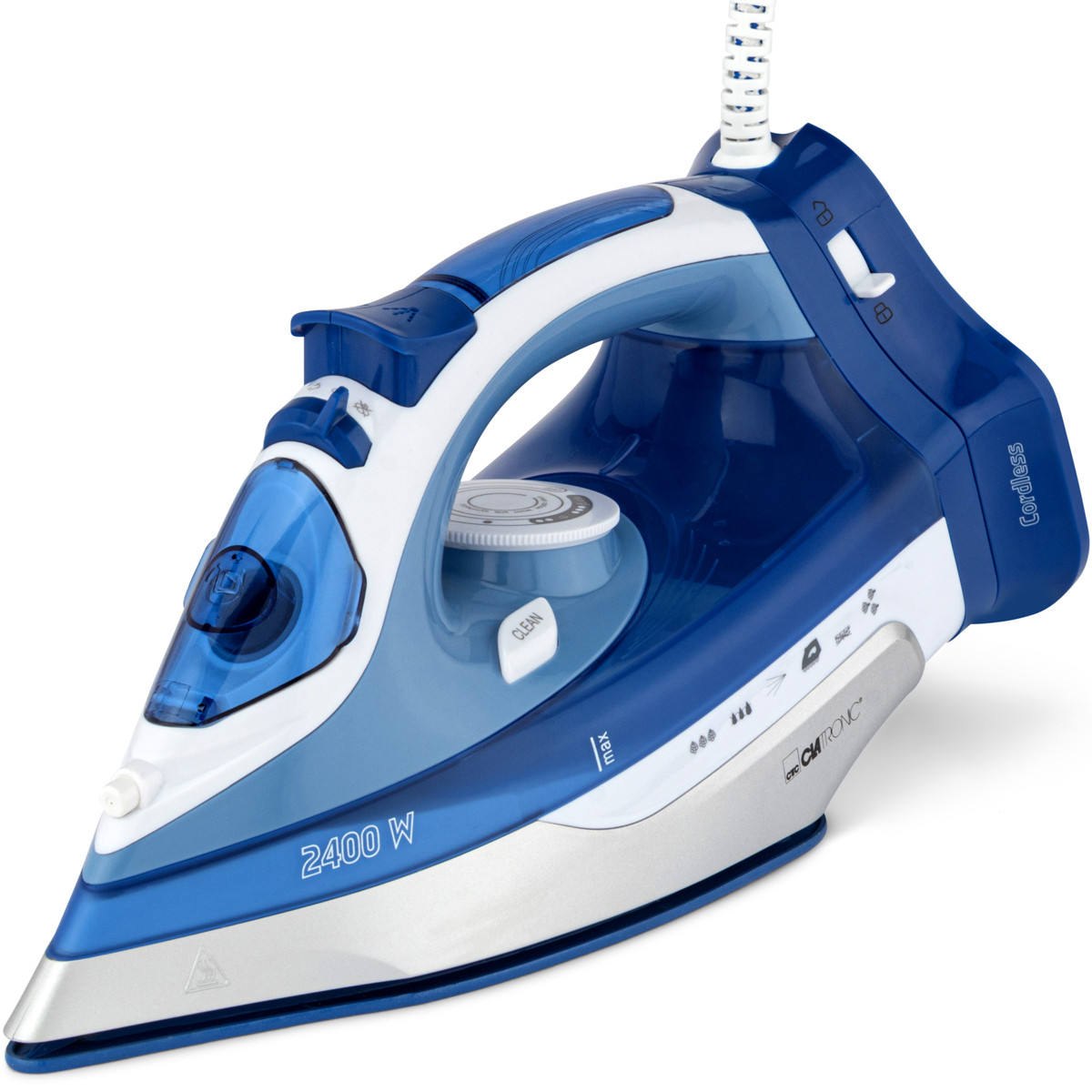 Clatronic draadloos stoomstrijkijzer DB 3706 met keramische zool en 350 ml waterreservoir