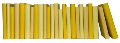 Booth & Williams Decorative Books - Daffodil Paper Wrapped Books - Yellow Books By The Foot