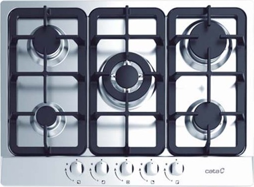 CATA LGI 7041 X /A, Schwarz, Grau, Integriert, 68 cm, Gaskochfeld, 5 Zone(n), 5 Zone(n)