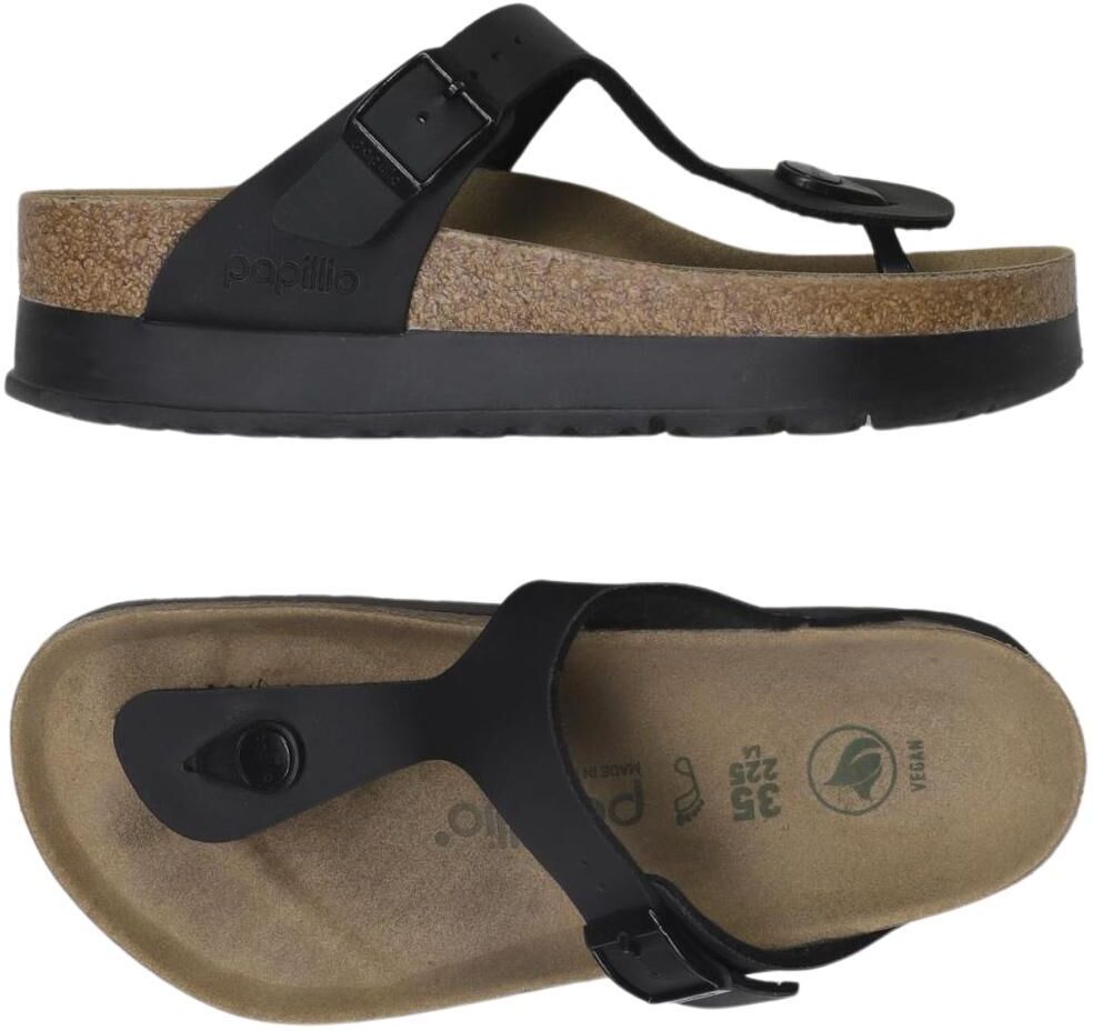 Papillio by Birkenstock Damen Sandalen, Schwarz, Gr. EU 35, kein / Etikett - Second Hand