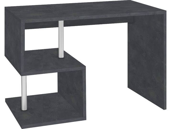 Schreibtisch HOME AFFAIRE Esse, modernes Design , grau (schieferfarben, schieferfarben), B:100cm H:77,5cm T:50cm, Tische, Schreibtisch, in verschiedenen Breiten, mit und ohne Monitoraufsatz, Made in Italy