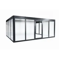 SunElements Design Gewächshaus SunCasa Deluxe mit Photovoltaik-Option 5.4 anthrazit-metallic, Wände: ESG 5mm satiniert, Dach: 6mm Acrylglas