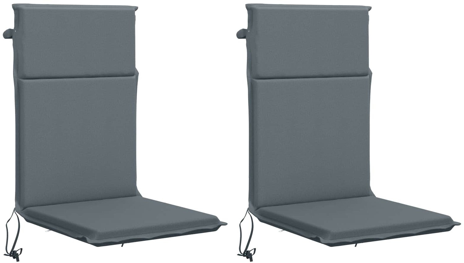 vidaXL GEMERT stoelkussen met hoge rug, 2 stuks, blauw