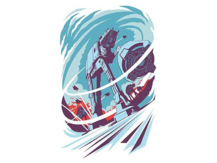 Komar Star Wars Classic Vector Hoth - Größe: 50 x 70 cm, Wandbild, Poster, Kunstdruck (ohne Rahmen)