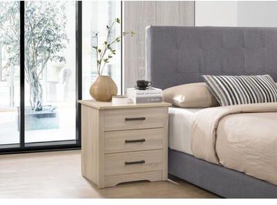 Glory Furniture Atlas Wood 3-drawer Nightstand