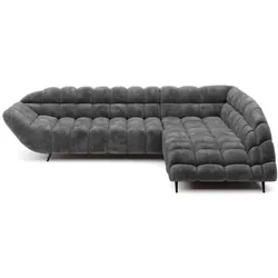 Ecksofa Gappa Stoff Grau Graphit