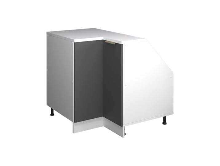 Vicco Dachschrägen-Eckschrank Rion, Anthrazit-Gold/Weiß