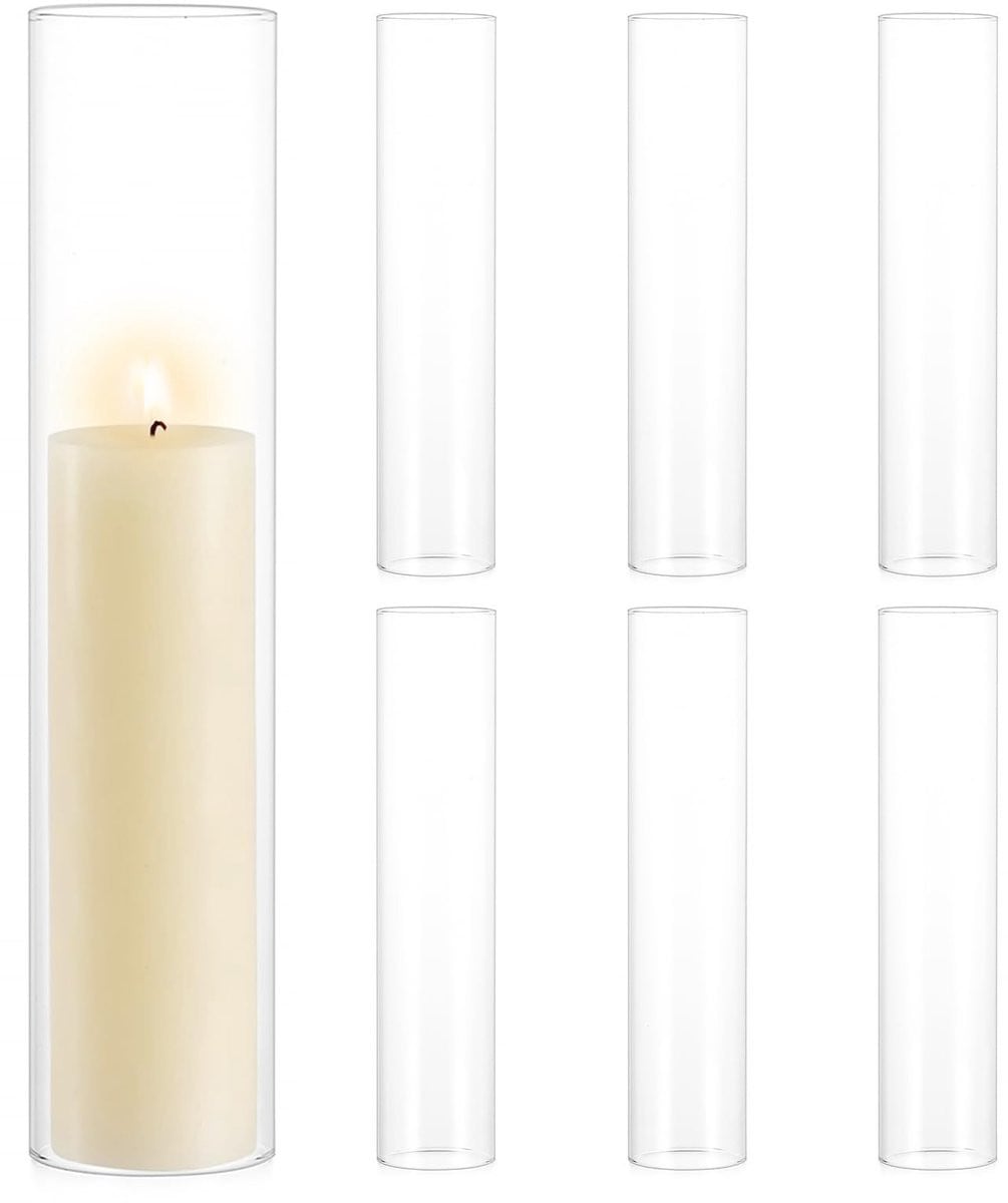 Merkloze transparante glazen kaarsenhouder voor decoratie, Hoogte: 30,5 cm