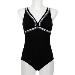 SUNMARIN Damen Badeanzug Badeanzug, Größe 38E in Schwarz Schwarz