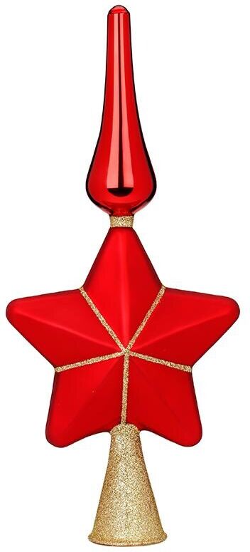 Weihnachtsbaumkugel "DECOR", rot (goldfarben, rot), H:29cm, Glas, Weihnachtsbaumkugeln, Weihnachtsbaumkugel goldfarben, rot Einheitsgröße