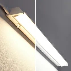 ledscom.de LED Unterbauleuchte LIWO 58cm, mit Anschlusskabel, schwenkbar, 958lm, warmweiß/weiß
