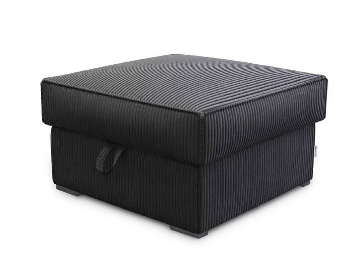 Hocker SMART COSARO XL mit Stauraum 71x71 cm, schwarz