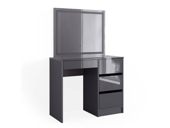 Coiffeuse avec miroir led anthracite 90x140cm