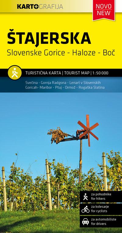 Carte touristique - Stajerska (Slovénie)   Kartografija