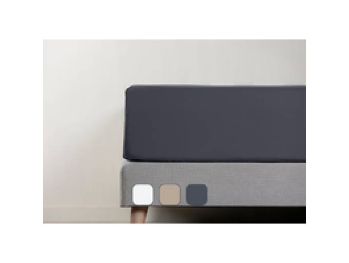 Drap housse 100% Coton 180x200 - Gris Foncé