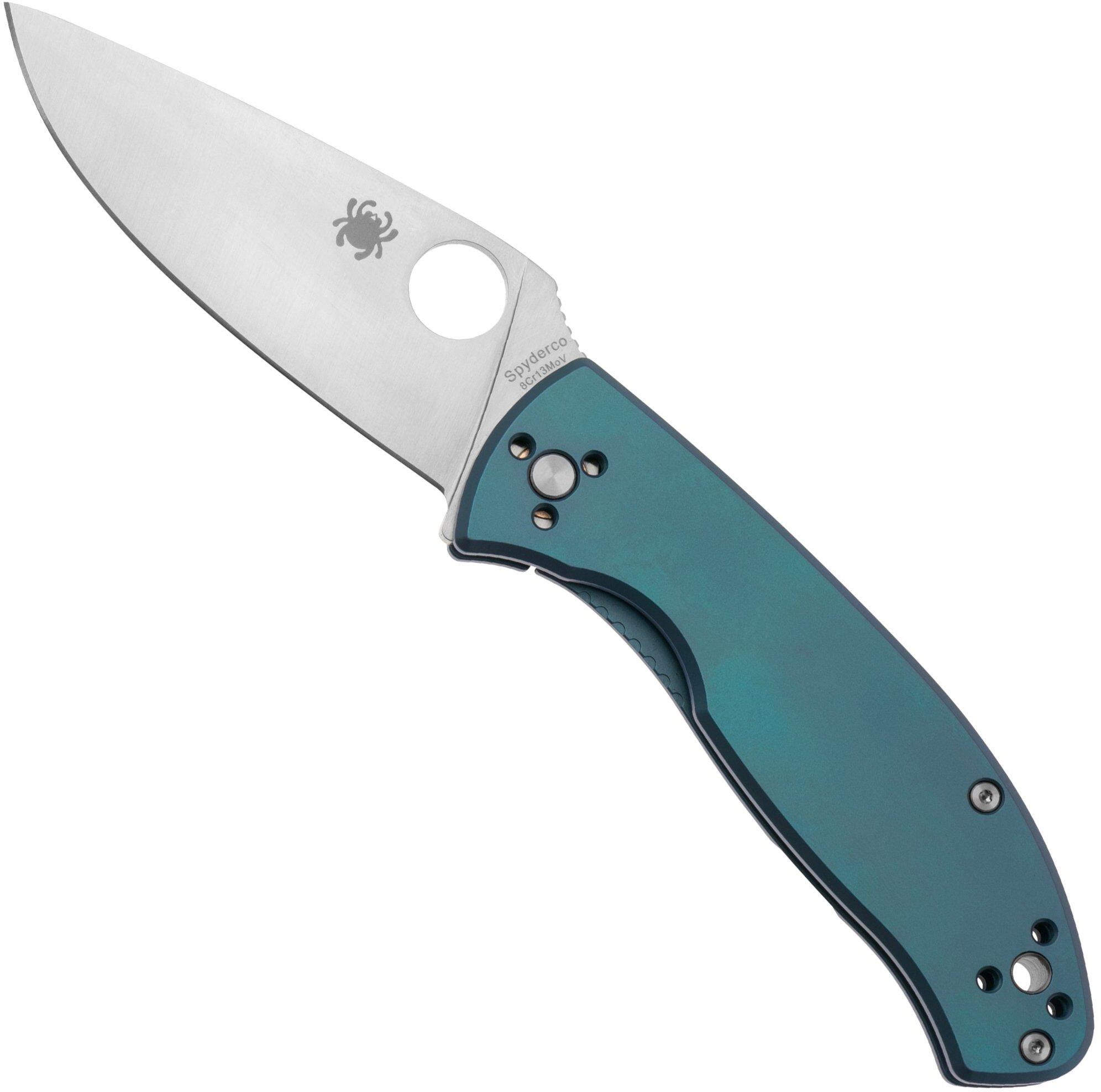Spyderco Tenacious C122TIBLP Blue Titanium coltello da tasca