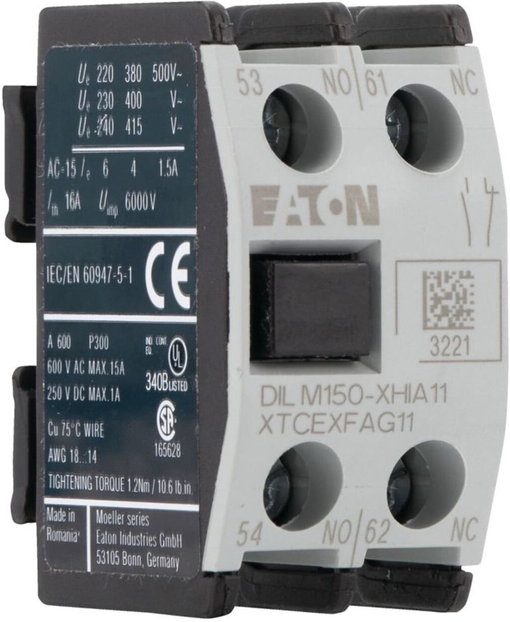 Eaton Hilfsschalter Aufbau, 2p DILM150-XHIA11 (283463)